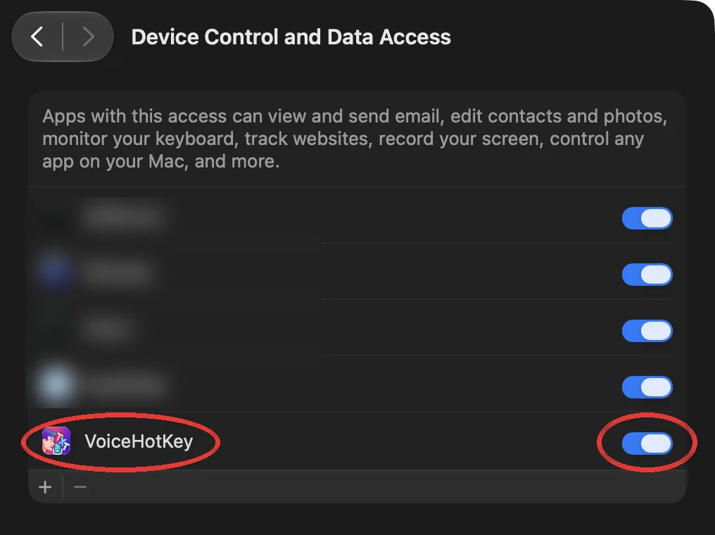 Ajustes del Sistema con VoiceHotKey activado